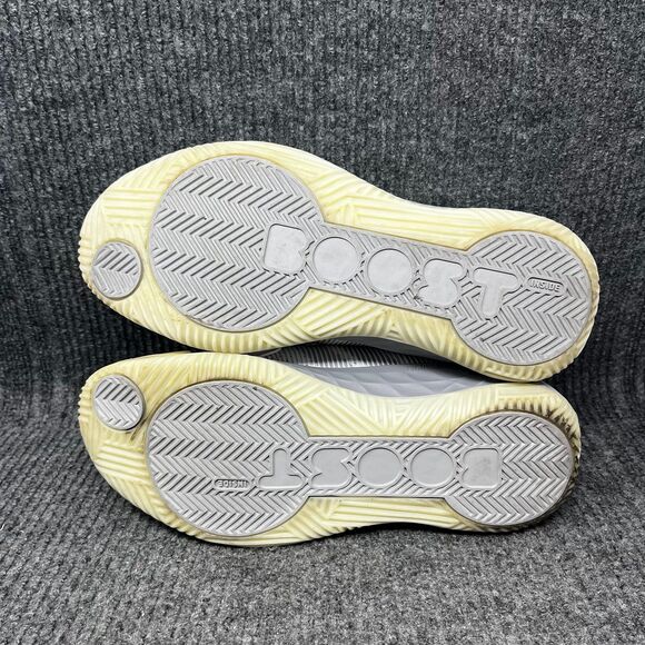 Adidas Pro Boost Low White Onix Grey Basketball Shoes Mens 10.5 FW9499 - Picture 6 of 8